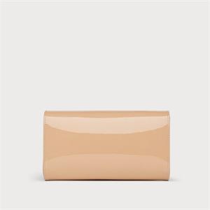 LK Bennett Lucy Nude Patent Clutch